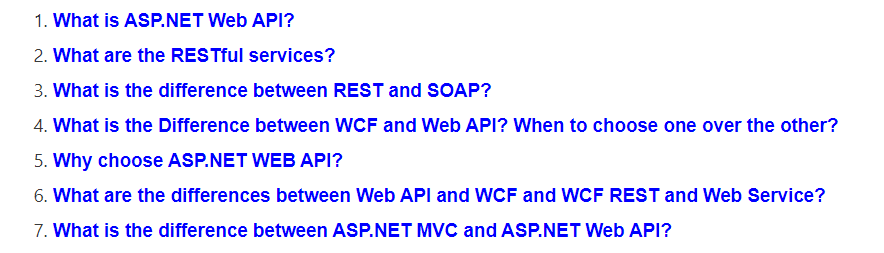 ASP.NET WEB API Framework