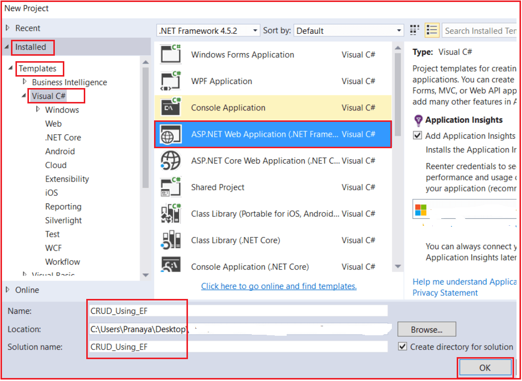 CRUD Operations using Entity Framework in ASP.NET MVC