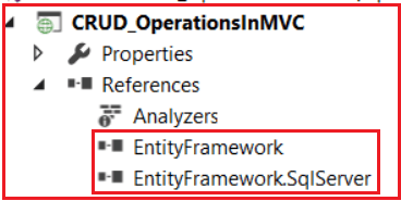 Entity Framework References in ASP.NET MVC Application