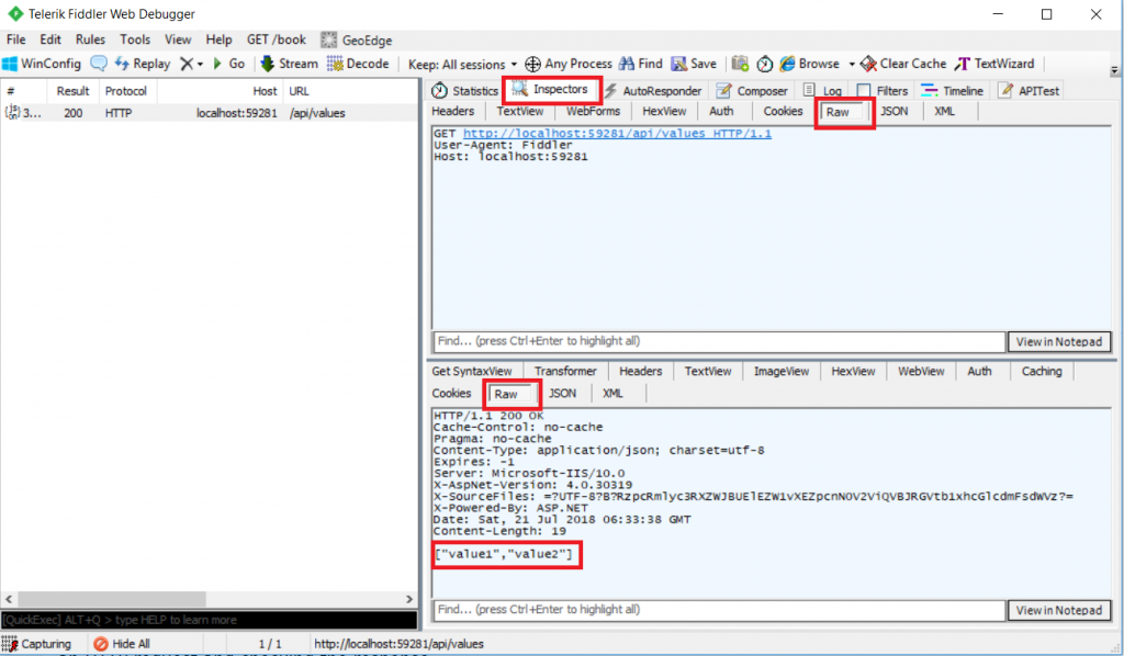 How to use Fiddler to test Web API - Dot Net Tutorials