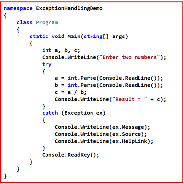 Exception Handling Interview Questions in C# - Dot Net Tutorials