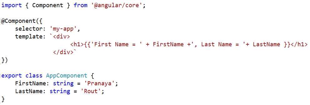 Angular Interpolation One Way Data Binding - Dot Net Tutorials