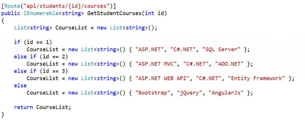 Asp net route. Asp net Core web API Return String.