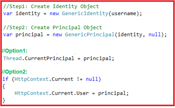 Authentication and Authorization in Web API - Setting Principal Object