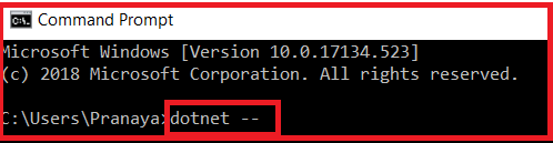 Kestrel Web Server in ASP.NET Core application Command Prompt