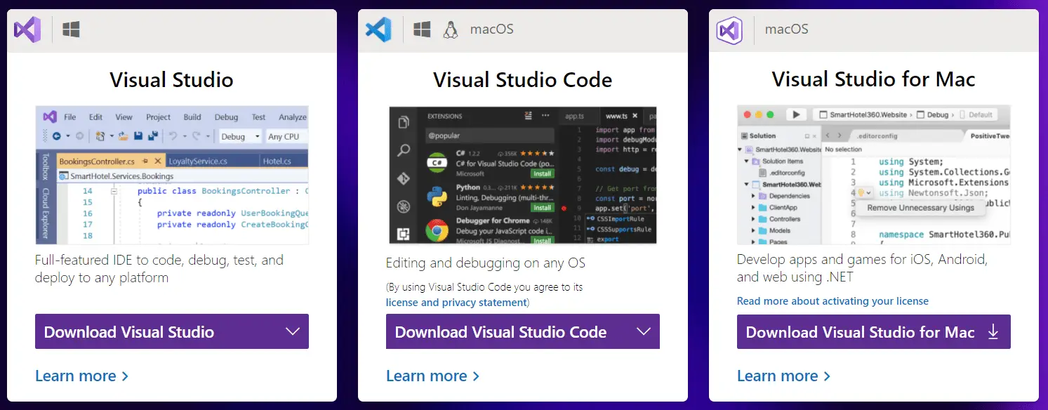 using visual studio community for mac asp.net core mvc