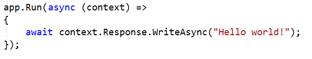 Configure Middleware Components in ASP.NET Core - Run method