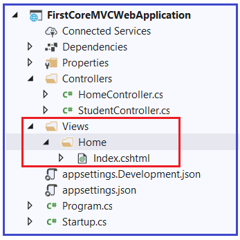 How to create View in ASP.NET Core?