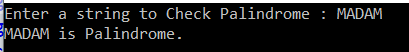 How to check if a given string is Palindrome or not in C#
