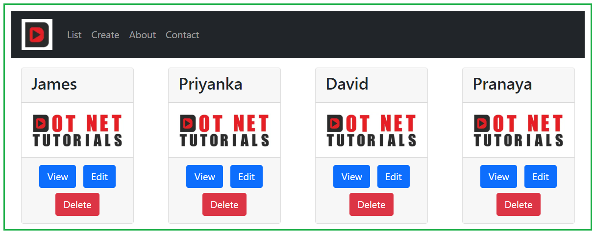 Example to Understand Navigation Menus in ASP.NET Core MVC