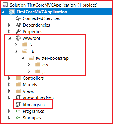 Installing Bootsrap in asp.net core mvc