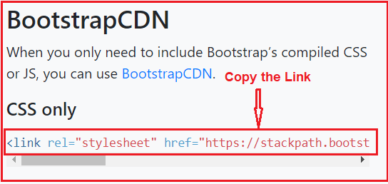 bootstrap CSS files from the CDN (Content Delivery Network) bootstrap CSS files from the CDN (Content Delivery Network)