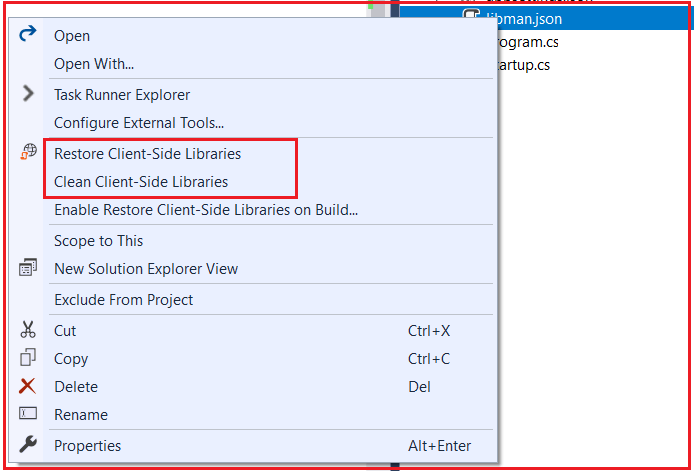Clean and Restore client side packages using libman