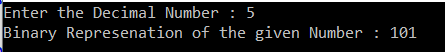 Conversion from Decimal to Binary in C#