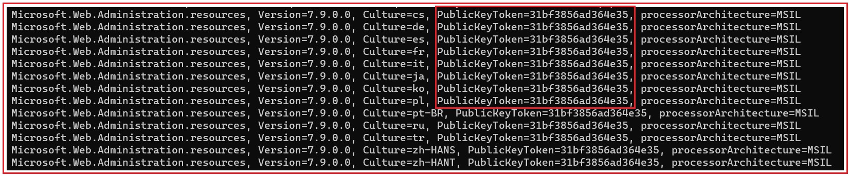 Public Key Token in Assembly