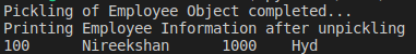 Pickling and Unpickling in Python