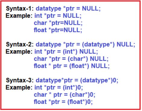 null pointer assignment c