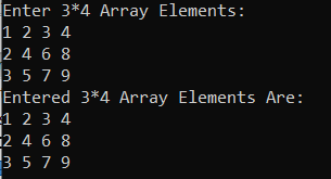 2-Dimensional Arrays in C++