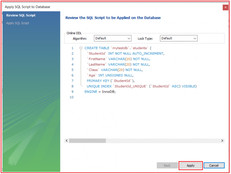 Create Alter Drop Table using MySQL Workbench - Dot Net Tutorials