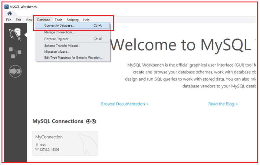 Connecting to the MySQL Database Server