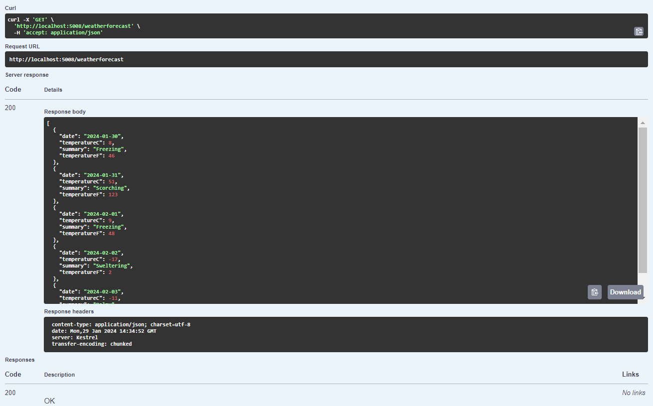 Test ASP.NET Core Web API using Swagger