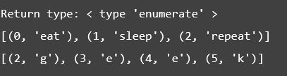 Using Enumerate() function in Python