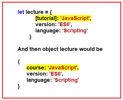 Object Property Initializer Shorthand / Short Properties / Property Value Shorthand’s /Duplicate Property Names /Object Initialization from Variables in JavaScript with Examples