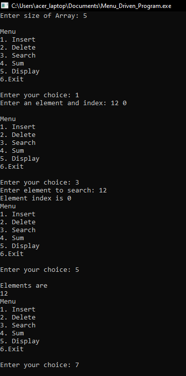 menu-driven-program-using-array-in-c-dot-net-tutorials