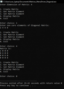 Menu Driven Program for Matrices in C and C++ - Dot Net Tutorials