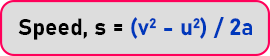 formula is the speed equation