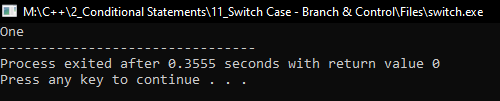 Number Validation Program using Switch Case Statement in C++
