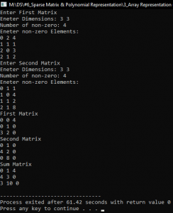 Array Representation of Sparse Matrix in C and C++ - Dot Net Tutorials
