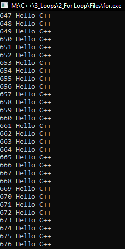 Infinite For Loop in C++ with Examples