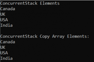 ConcurrentStack Collection Class in C# - Dot Net Tutorials