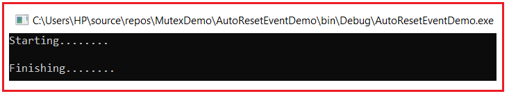 Example to Understand AutoResetEvent in C#