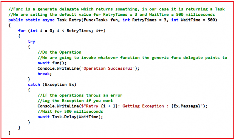 Retry Pattern in C# with Examples - Dot Net Tutorials