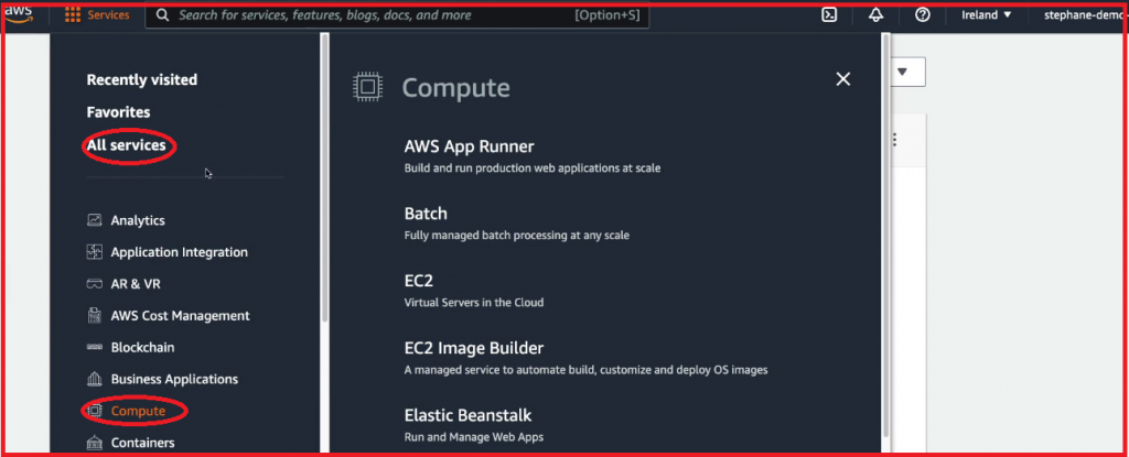 Console and Services in AWS - Dot Net Tutorials