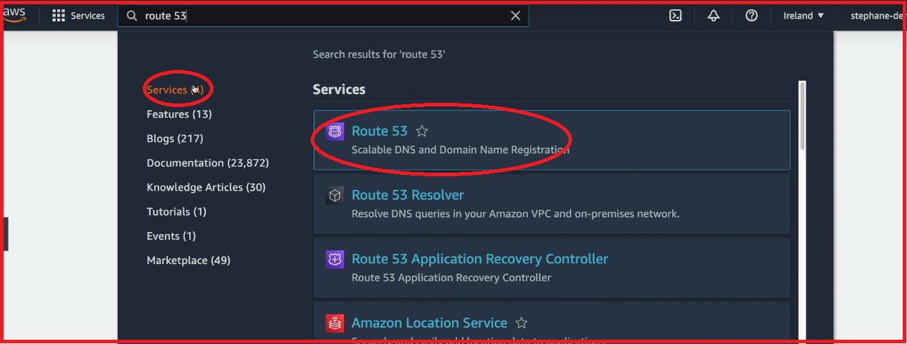 Console and Services in AWS