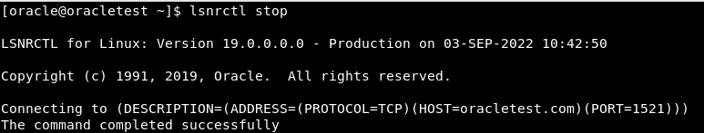 How to stop the Listeners in Oracle?