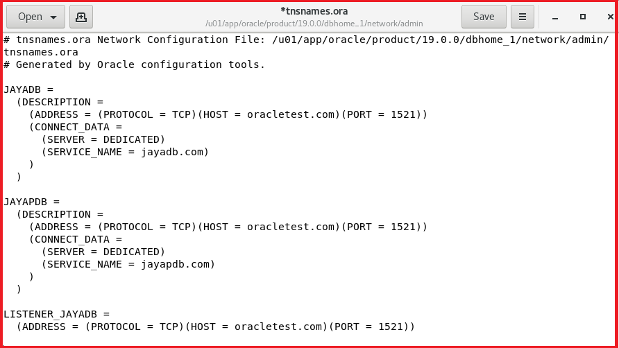 What is tnsnames.ora in Oracle?
