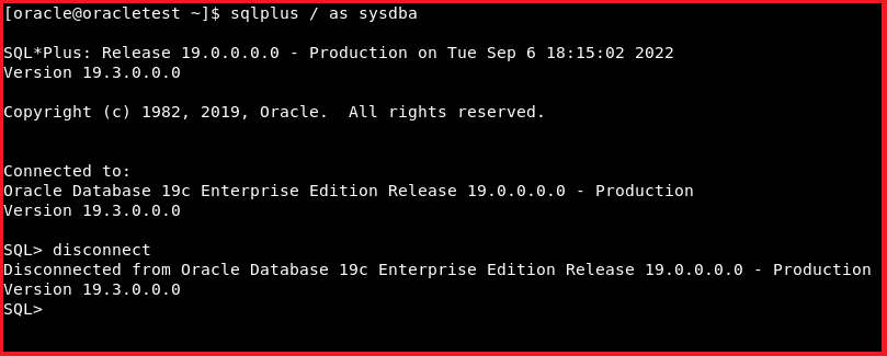 Disconnect to the database