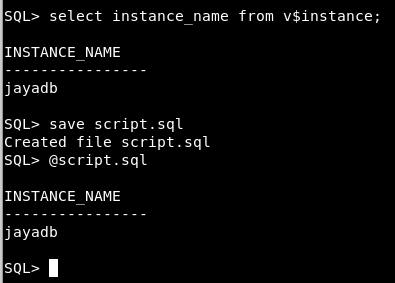 Saving and Running Scripts in Oracle Database