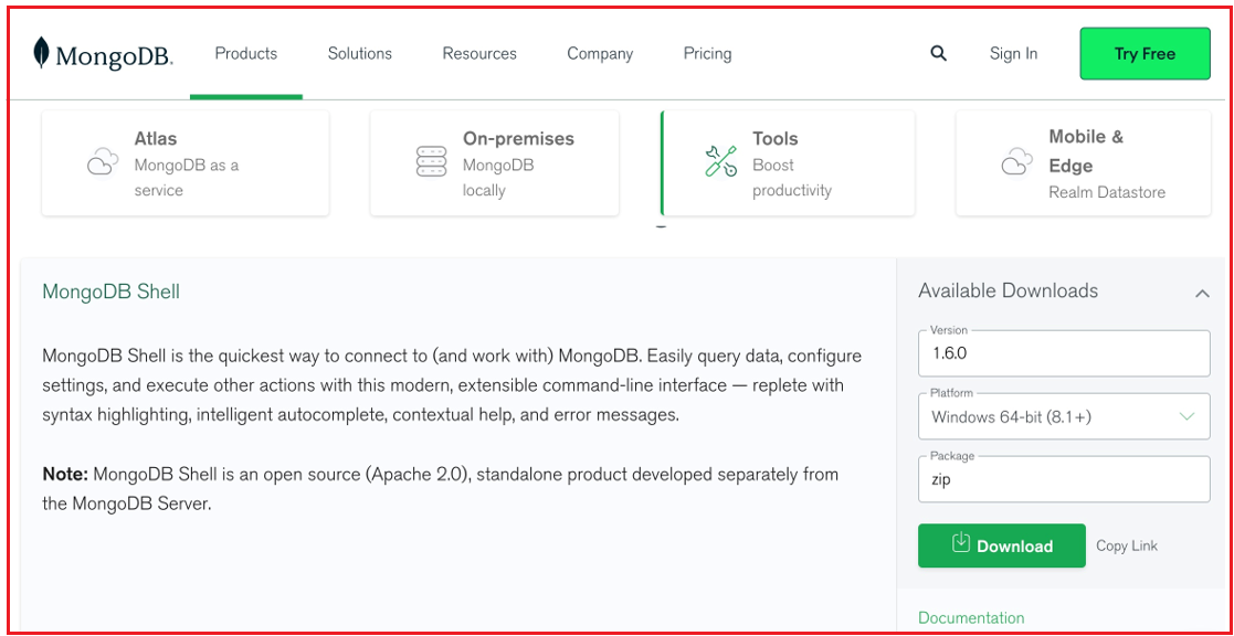 Installing MongoDB Shell on Windows Operating System