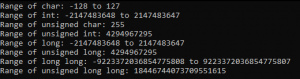 Size and Range of Data Types in C++ - Dot Net Tutorials