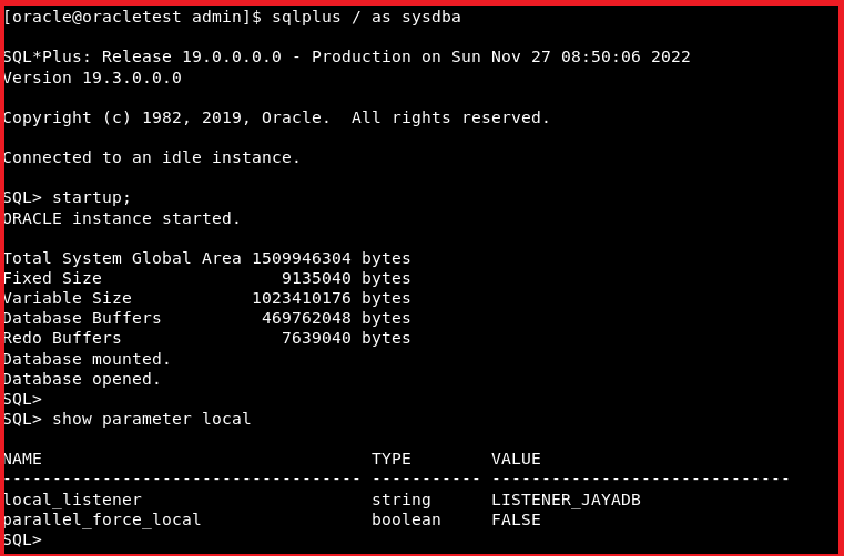 Add a new listener to local_listener in the database