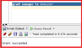Create a user and assign the role to the user in Oracle