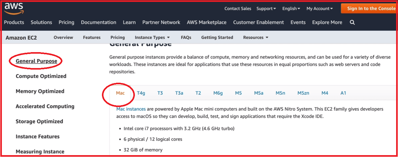 AWS EC2 Instance Types
