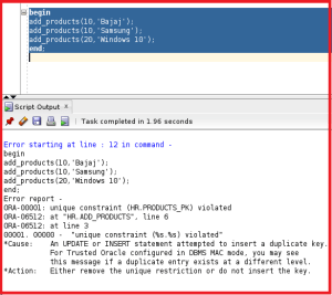 Exception Handing in Oracle Stored Procedure - Dot Net Tutorials