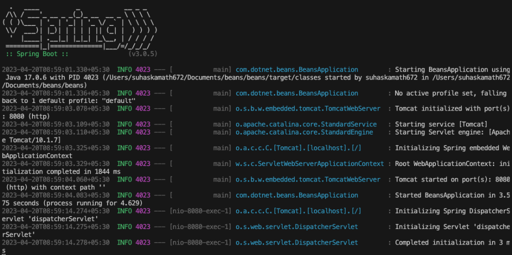 Spring boot dependency injection and application runner