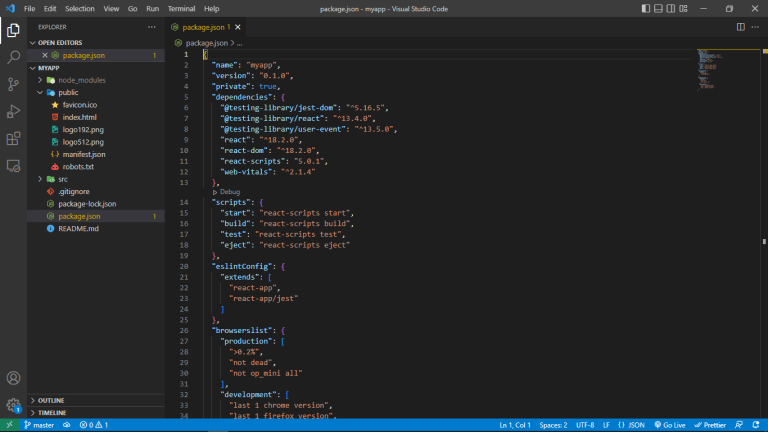 Creating a new React Project - Dot Net Tutorials